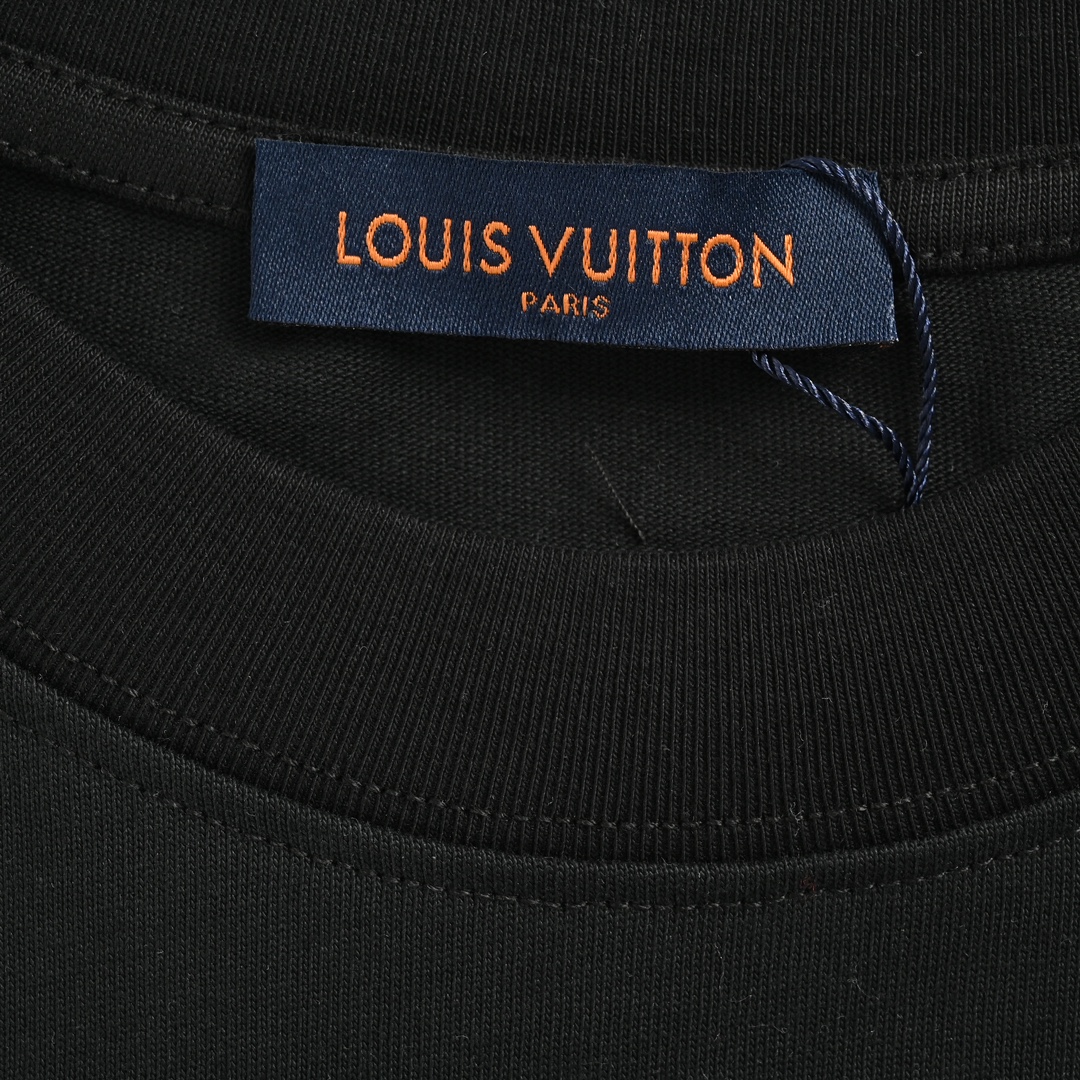 Louis Vuitton 24ss rainbow logo 3D foam print short sleeves