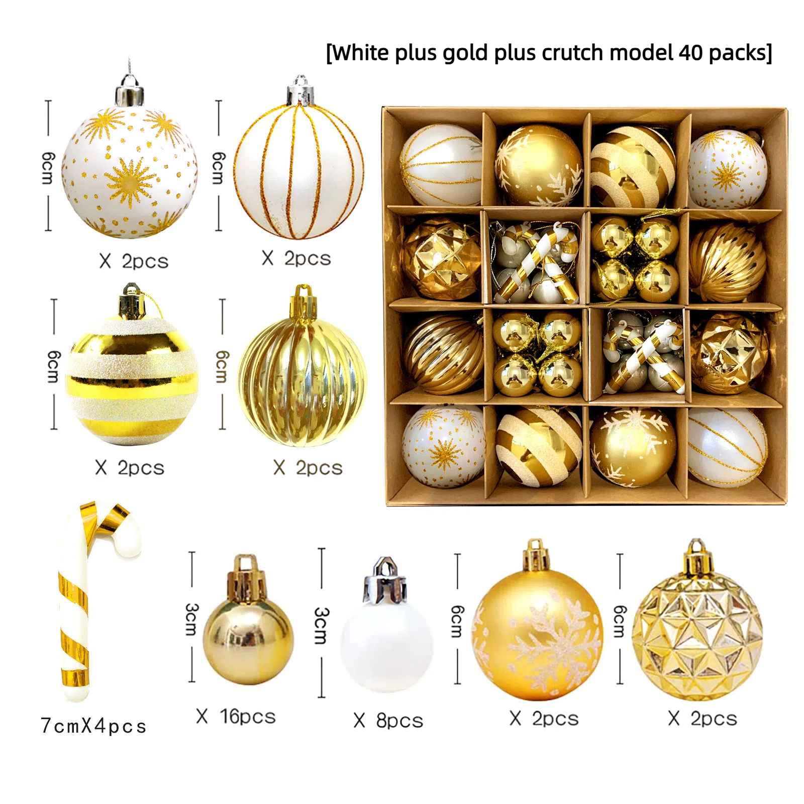 🌲🌲(40-44)Piece Deluxe Shatterproof Christmas Ball Ornaments Set