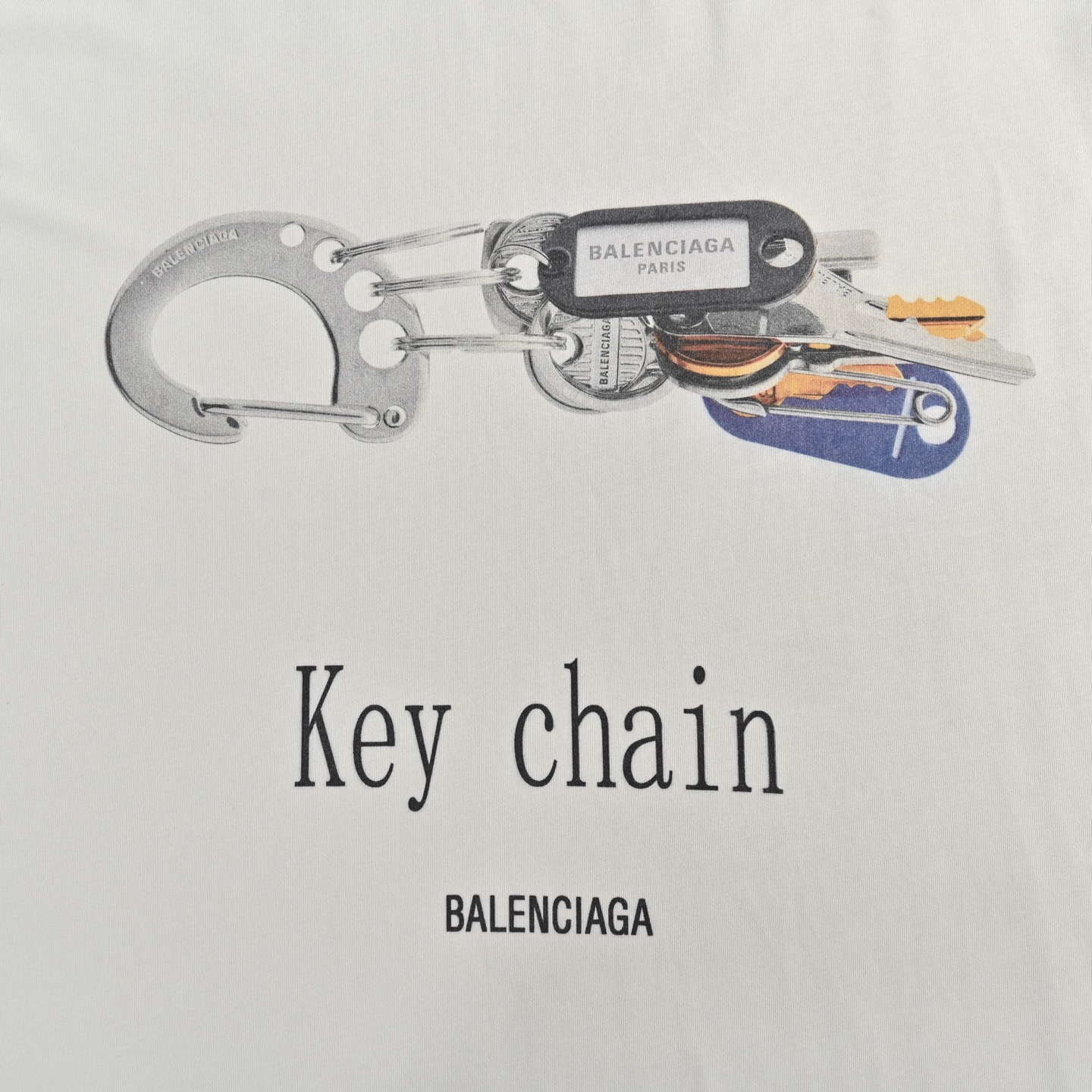Balenciaga 25ss keychain print short sleeve