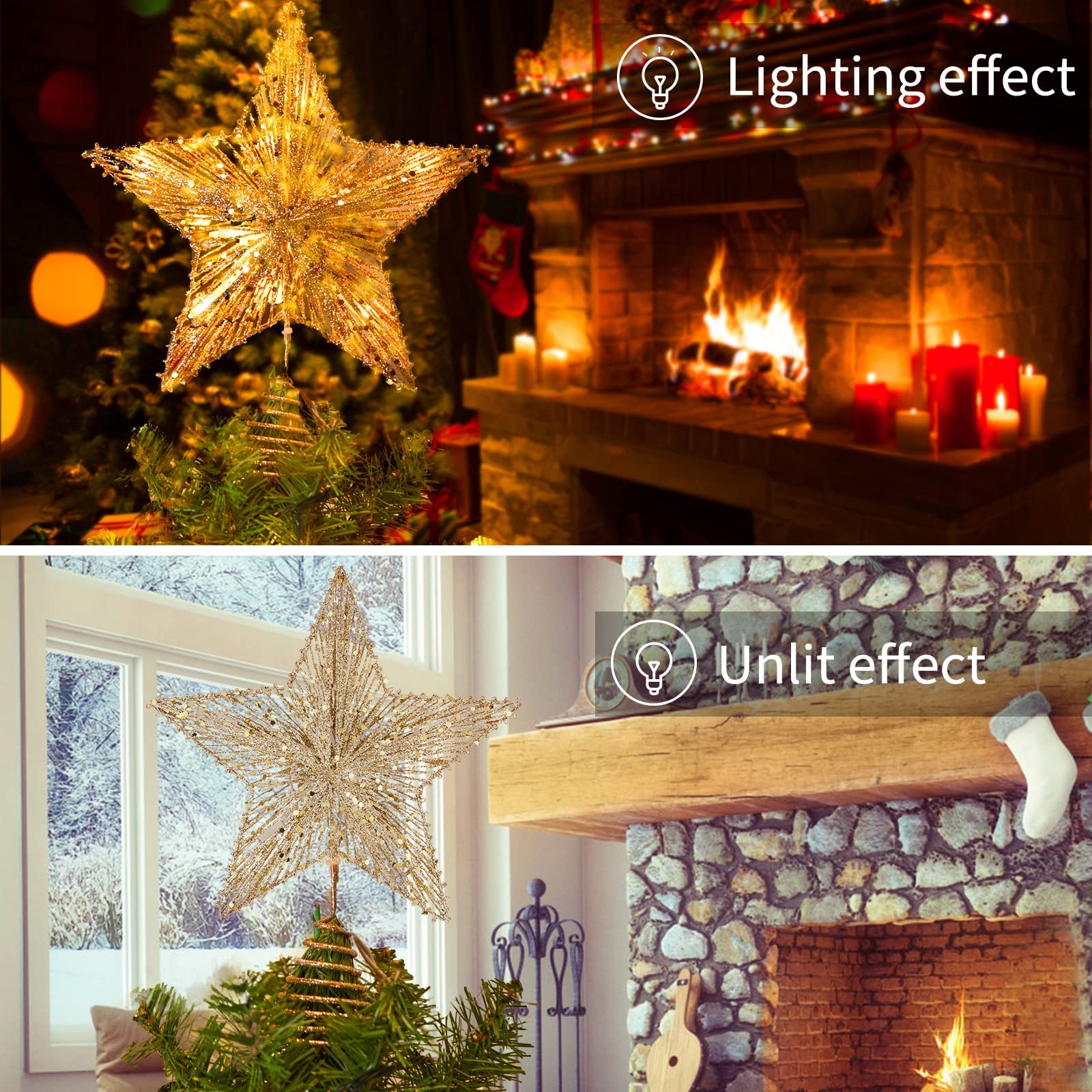 🎄Early Christmas Sale 49% OFF🎄Christmas Tree Topper Star Lights