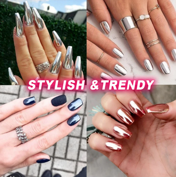 2025 Glamorous Chrome Metallic Mirror Nail Polish