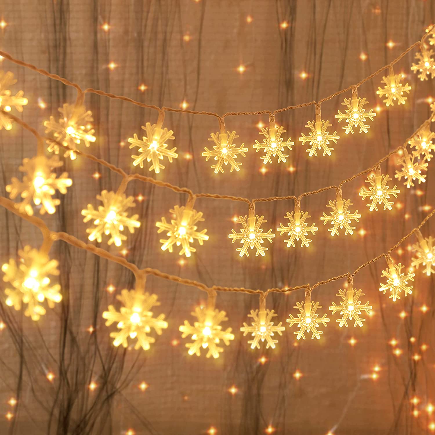 LED Snowflake Christmas Lanyard Light Decoration