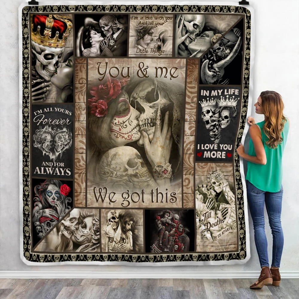 Skull Couples. You And Me We Got This Sofa Throw Blanket