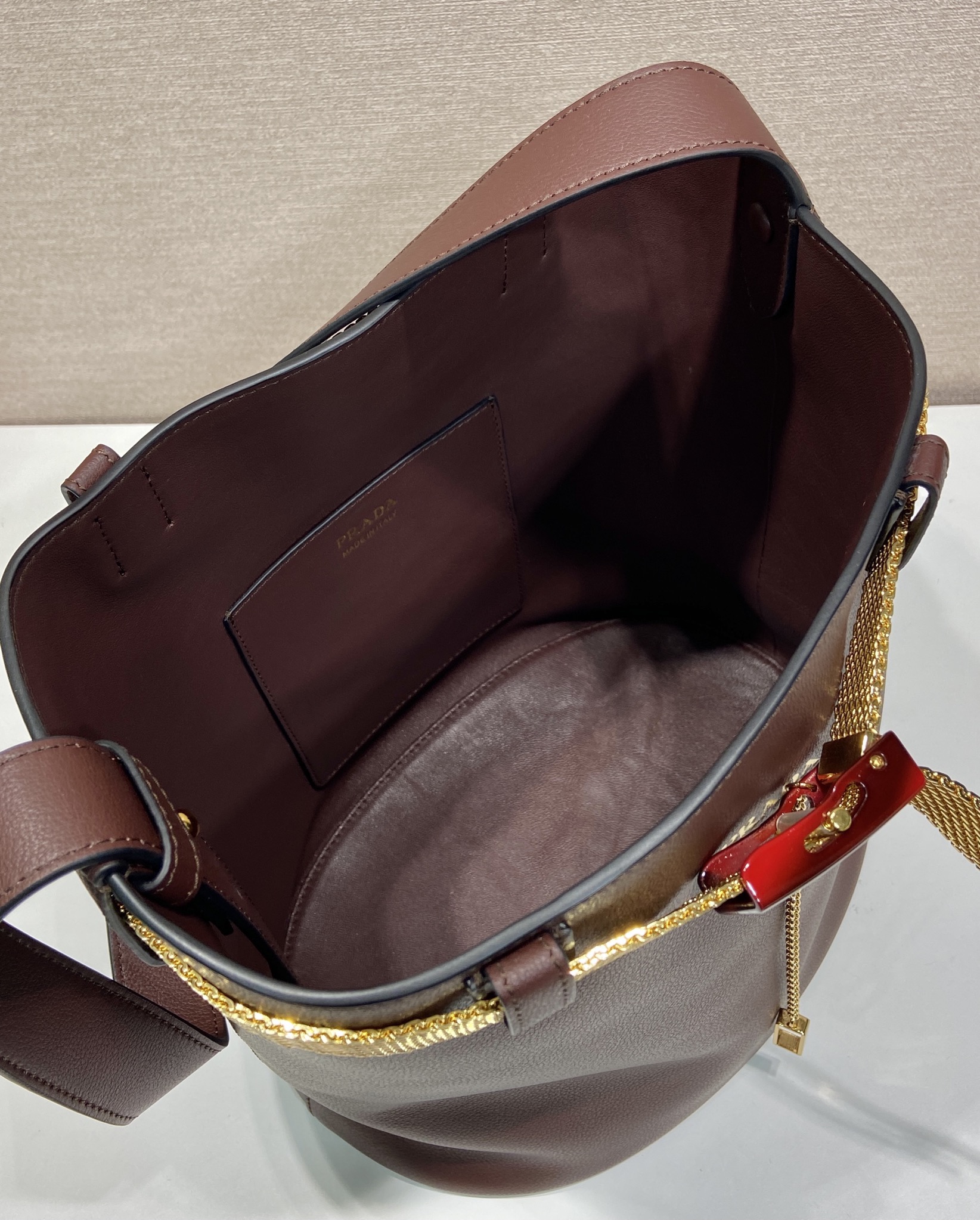 Prada Buckle Handbag 1BE085