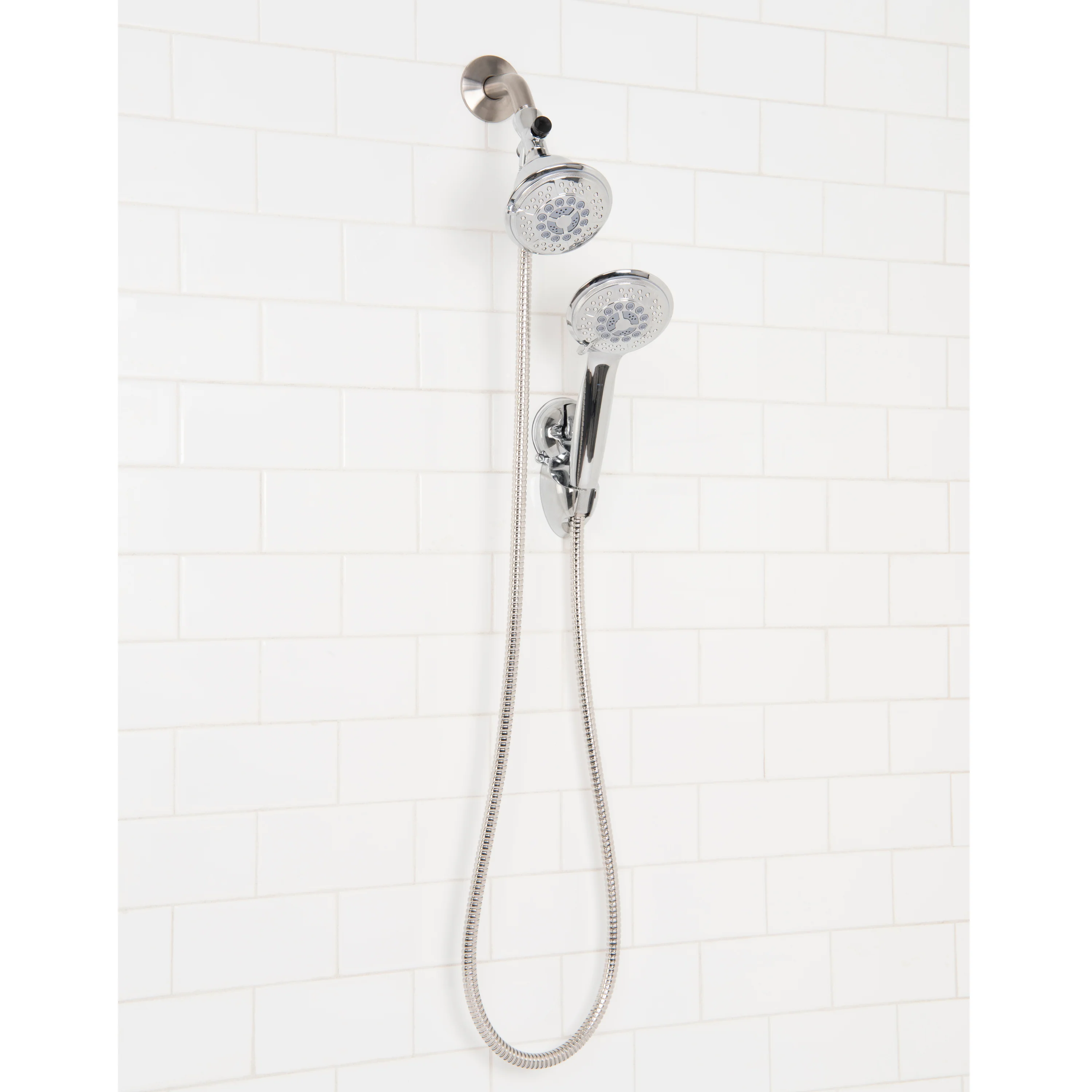 Bath Bliss 5 Function Luxury Dual Shower Head, Chrome
