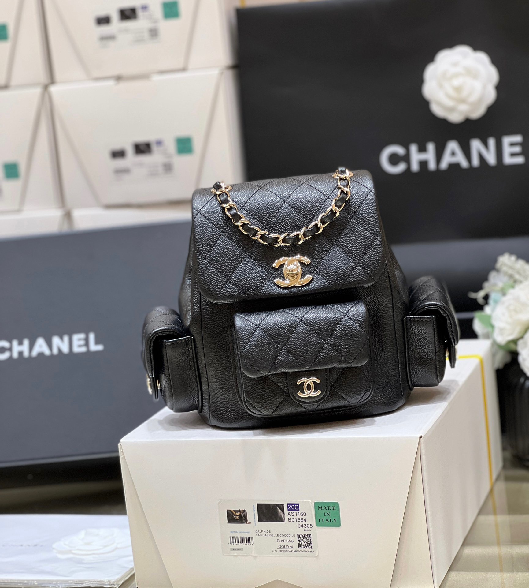 Chanel 23K autumn and winter series duma double backpack AS4399 00148