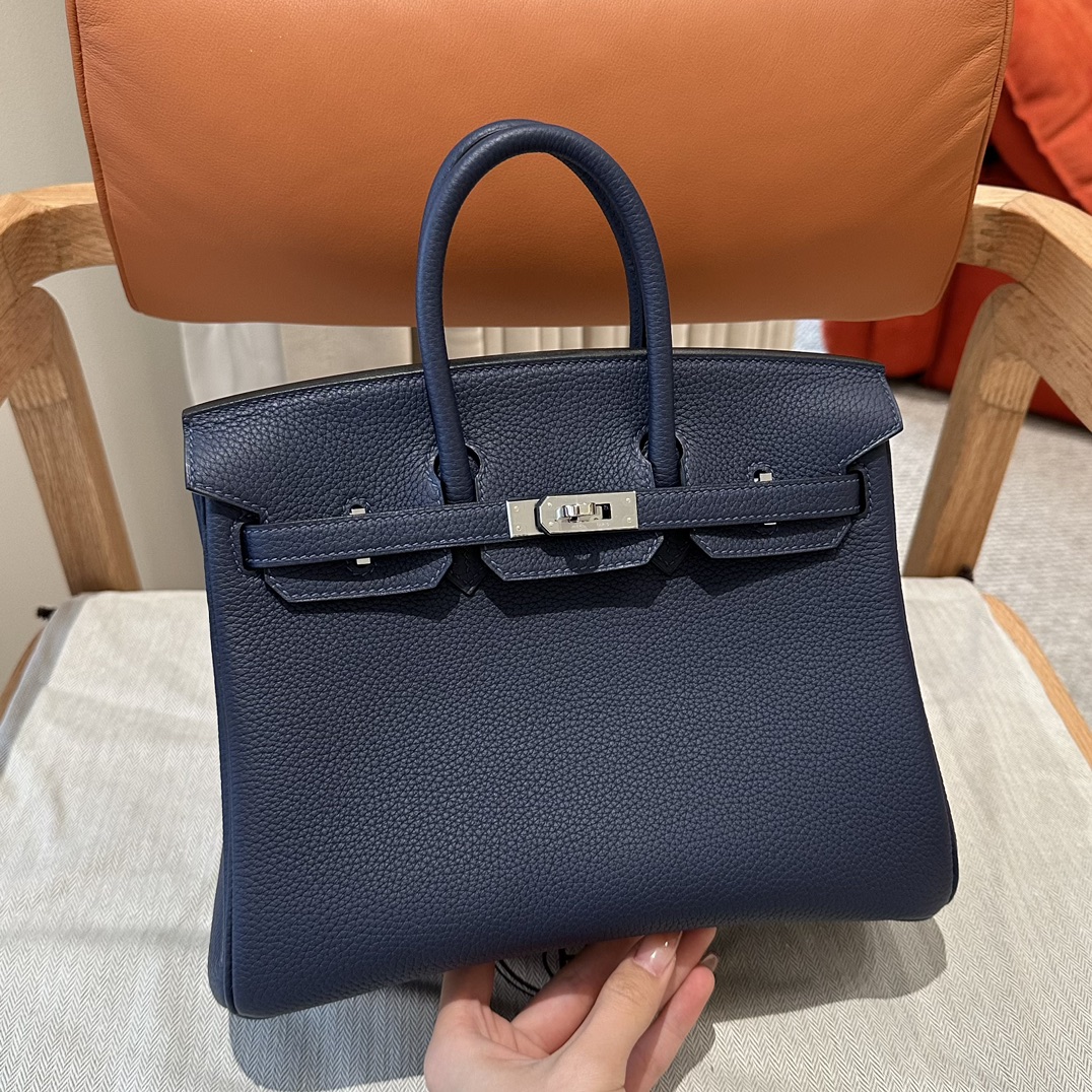 Hermes Birkin 73blue saphir handbag (handmade to order)