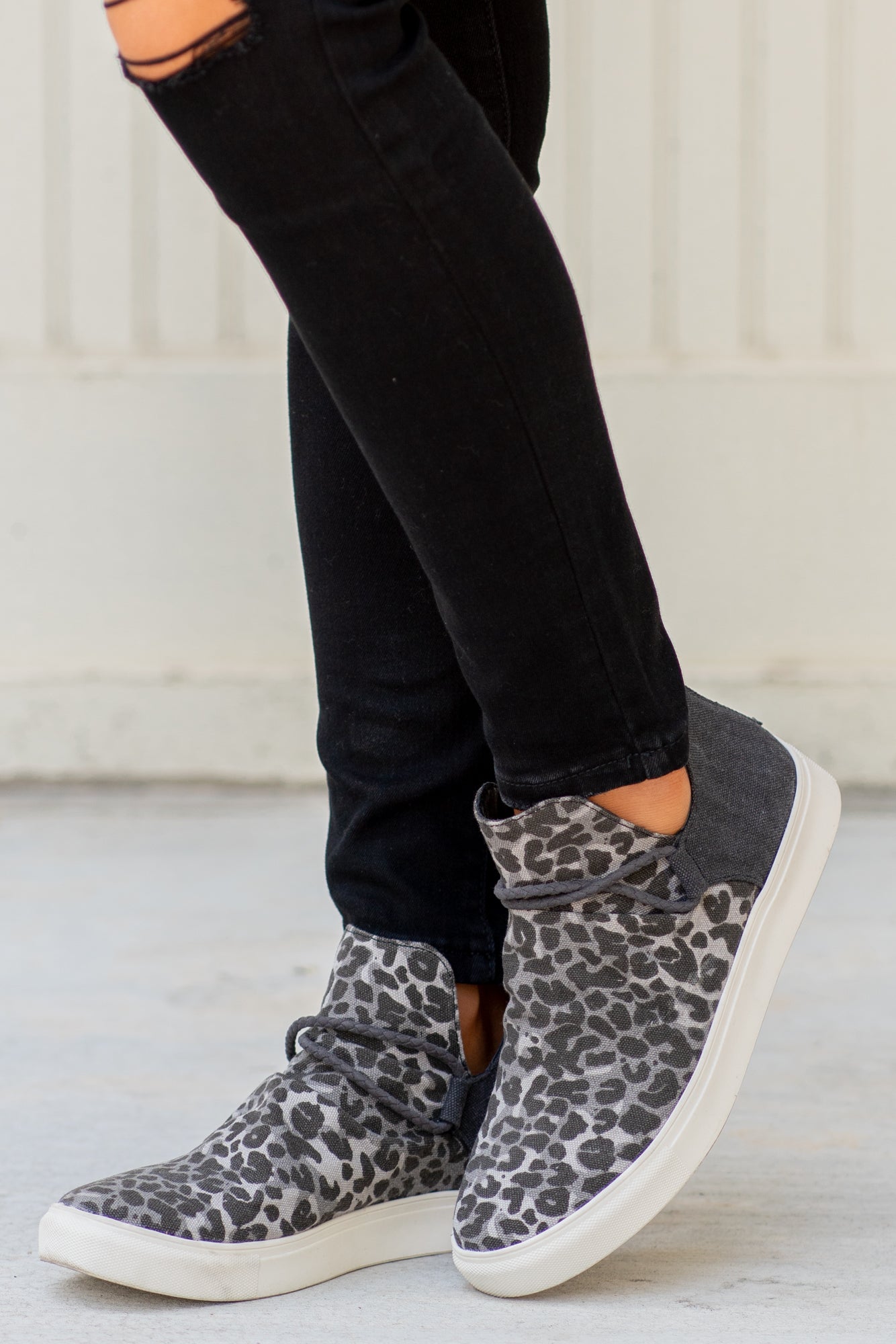 Survivor Charcoal Leopard Sneakers