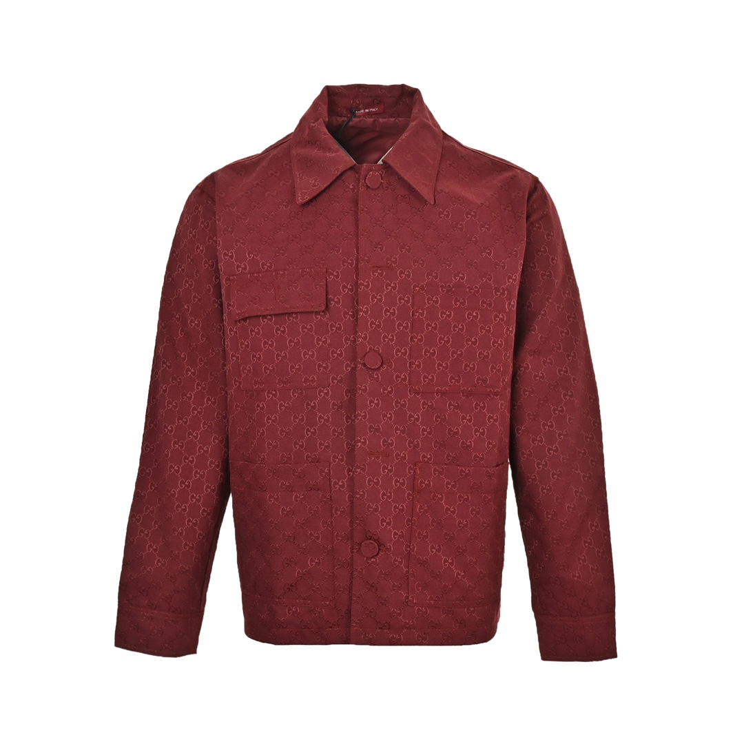 Gucci 24Fw Double G jacquard canvas shirt jacket suit