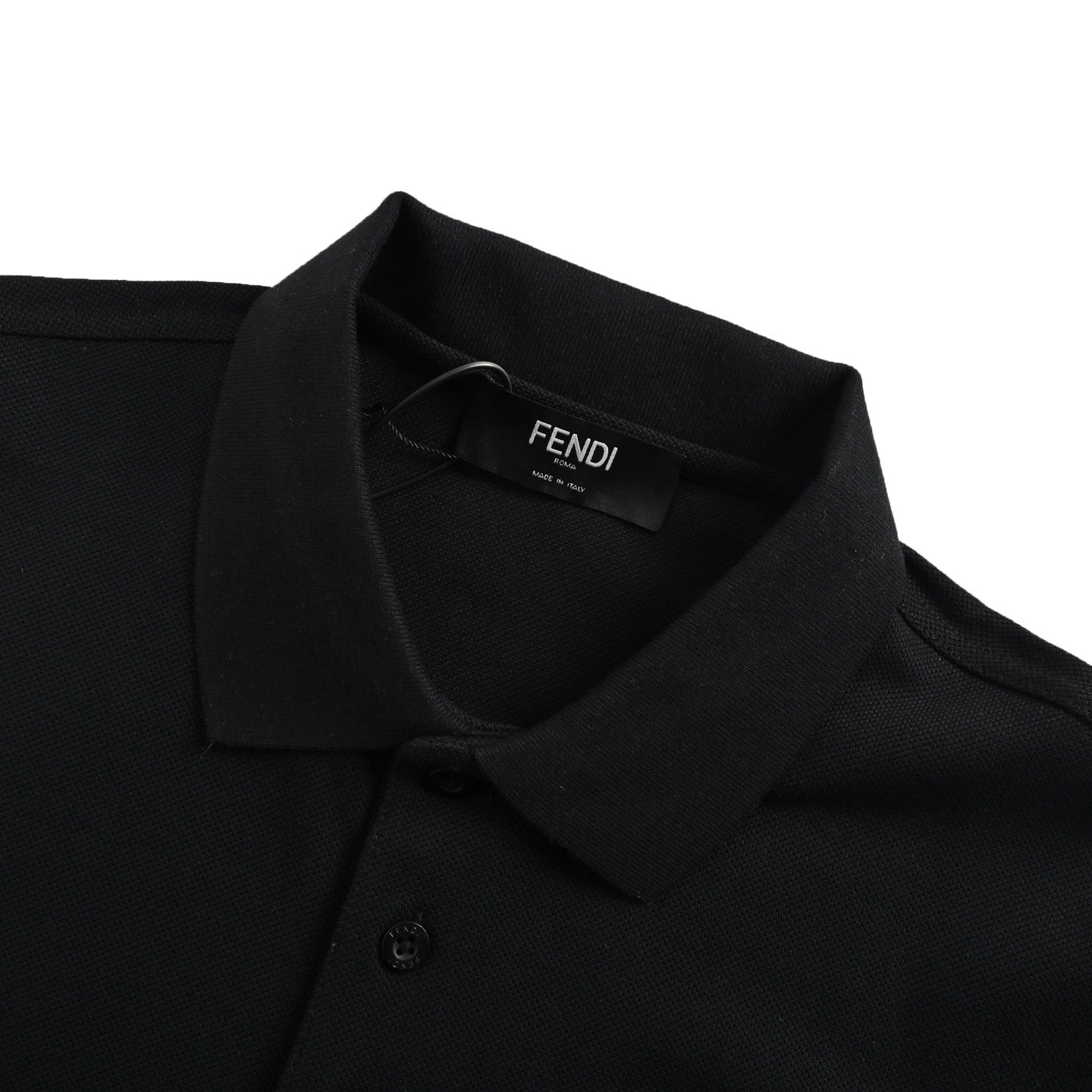 Fendi 25ss embossed double F embossed Polo short sleeve