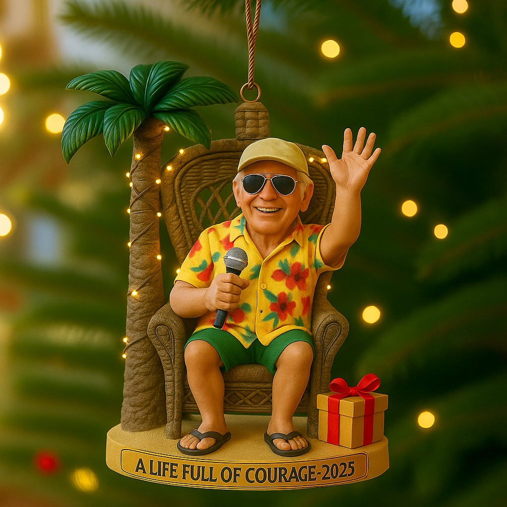 Jimmy Buffett Christmas Ornament