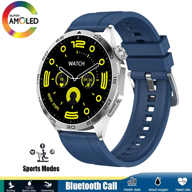 New Men's smartwatch HD Bluetooth Talk 1.43-inch full screen touch AMOLED 330Mah battery Wireless charging women's smartwatch