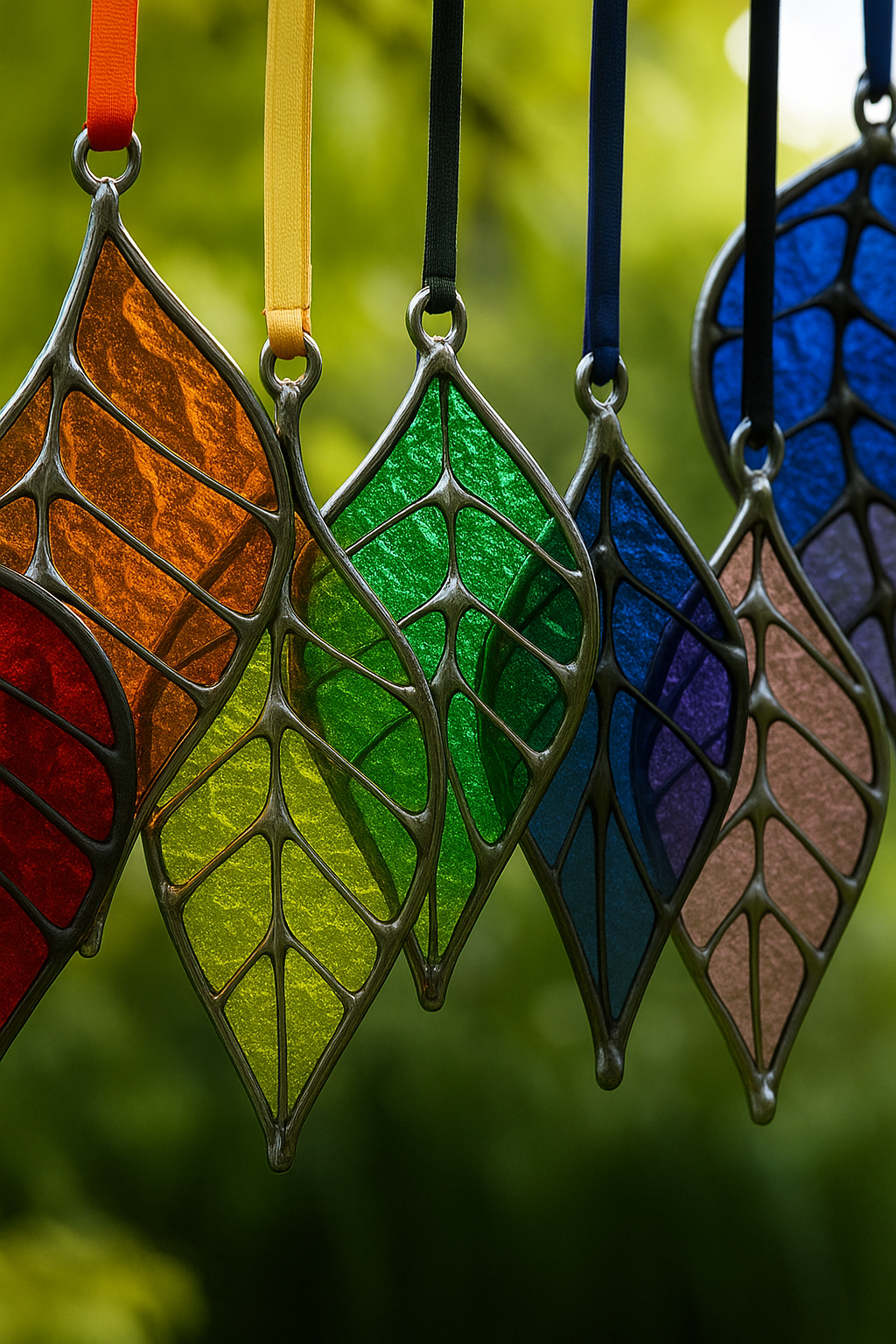 Stained Glass Leaf Sun Catcher – Nature’s Color, Captured in Glass