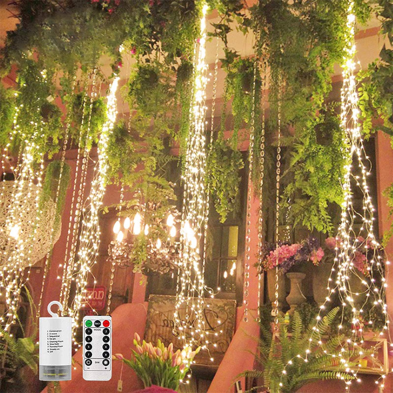 🔥CHRISTMAS ON SALE🔥Firefly Bunch Lights 8 Flashing Modes Waterproof Copper Wire Waterfall Lights