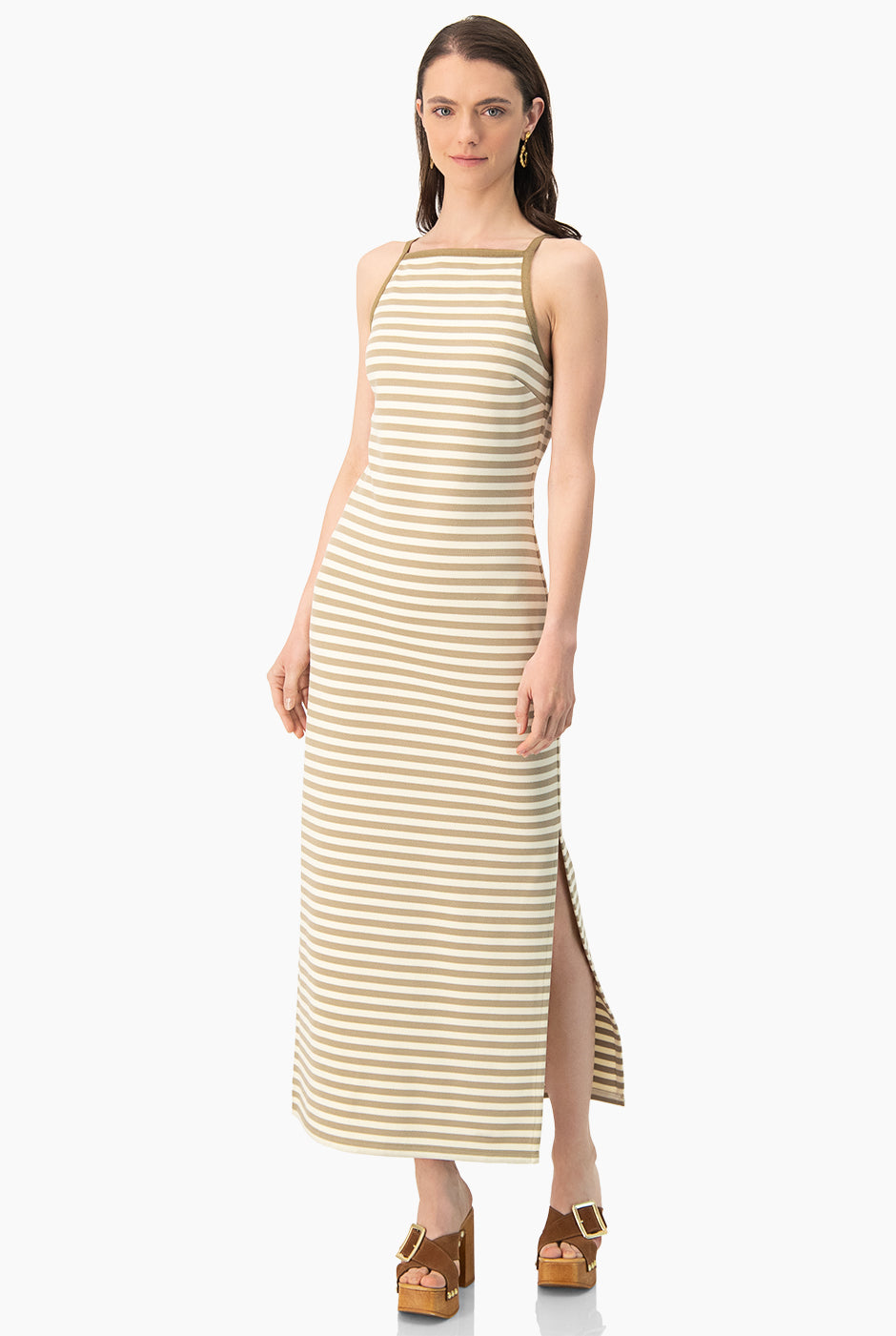 Vestido tejido maxi sin mangas