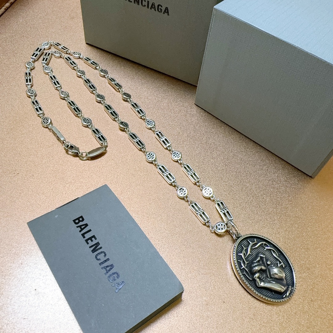 Balenciaga Palm Piercing Chain Necklace