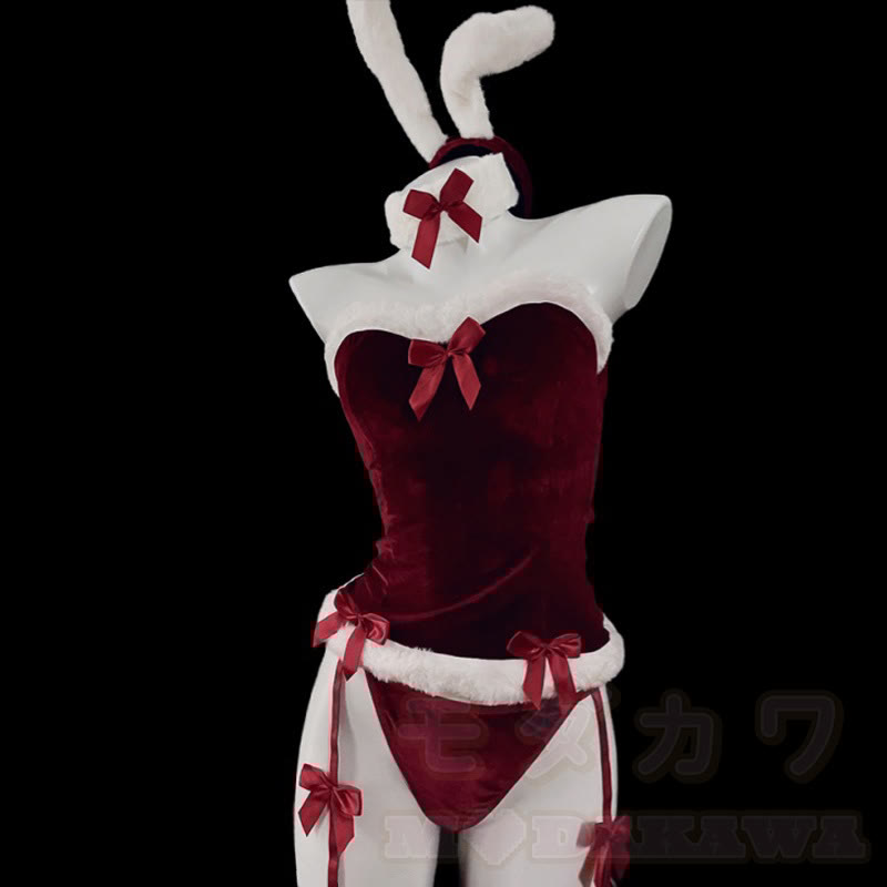 Bunny Ears Bow Lingerie Dress Set