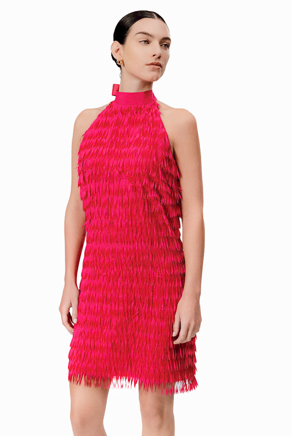 Vestido corto de cuello tipo halter
