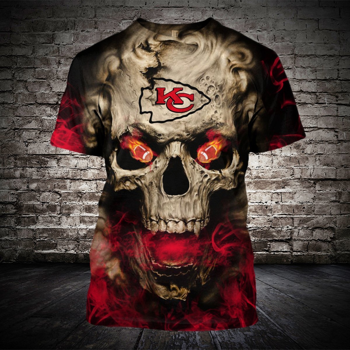 CHIEFS HOODIE 3D SKULL 01