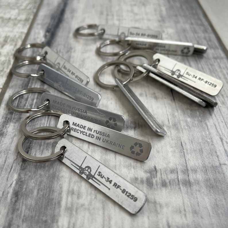 A Symbol of History - SU-34 Fighter Jet Relic Keychain