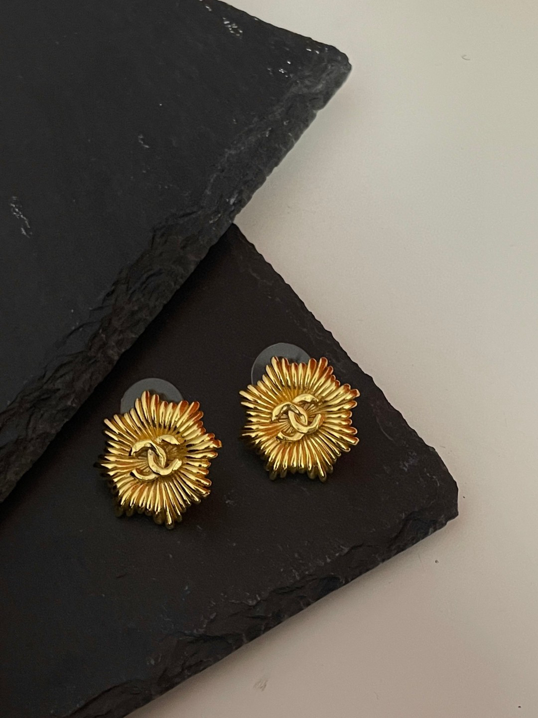 Chanel Double C Vintage Earrings