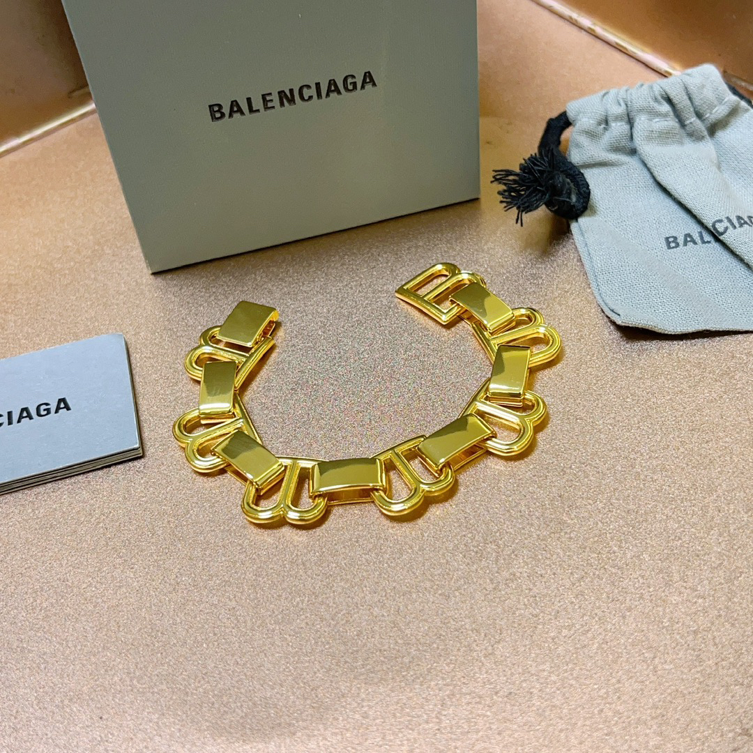 Balenciaga gold-tone alphabet bracelet