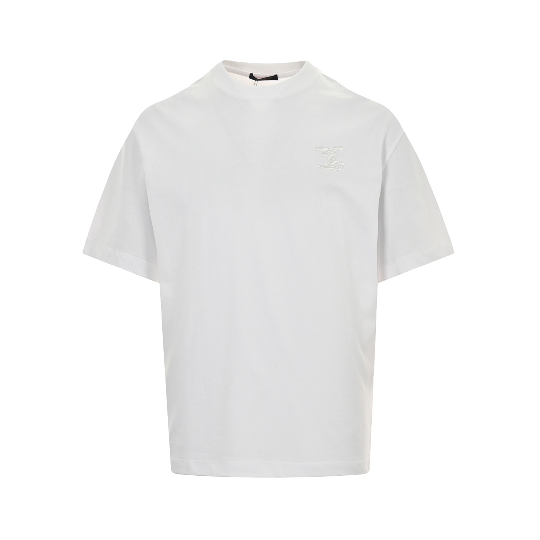 Louis Vuitton 24ss embroidered logo short sleeve