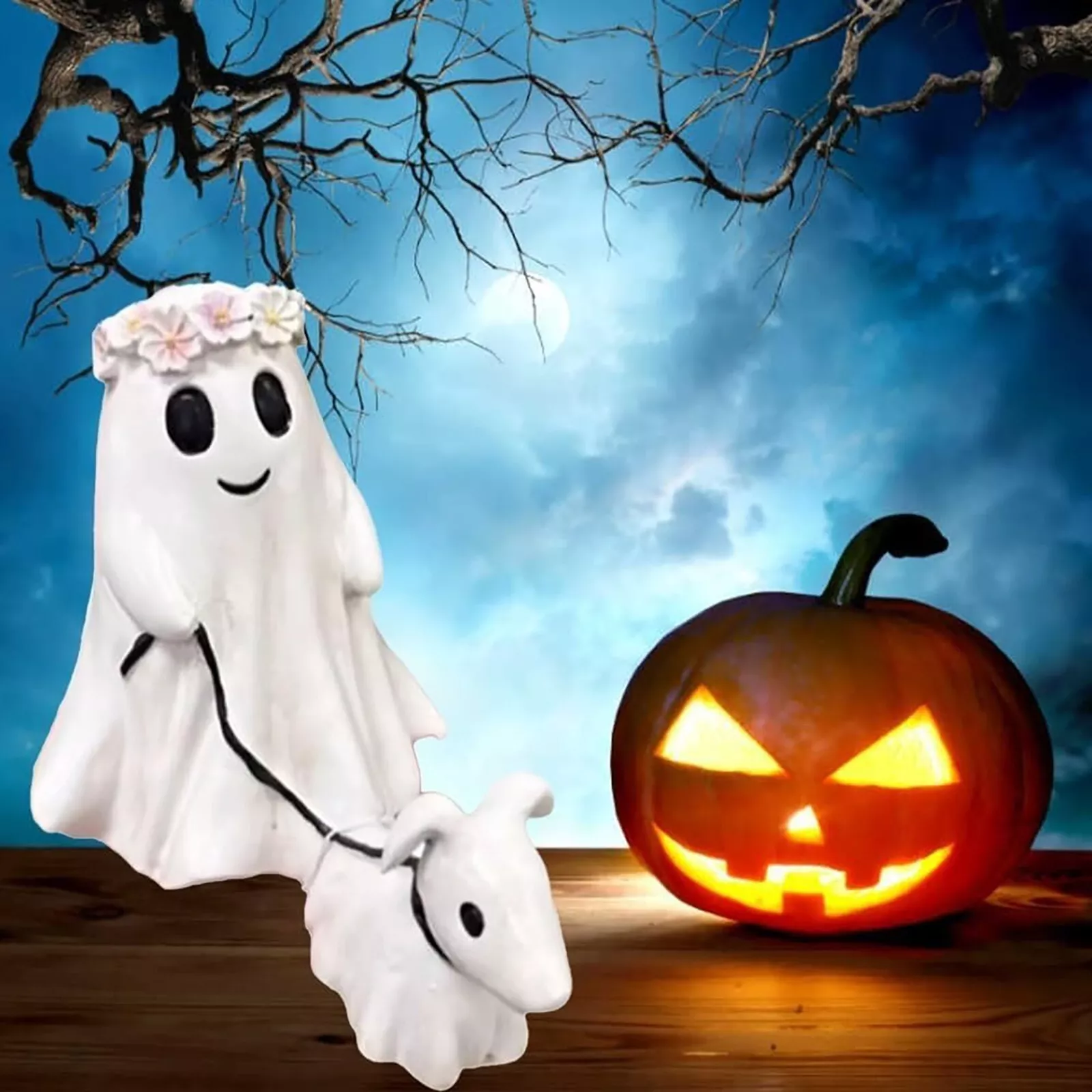 ✨2024 Ghost Walking Dog Statue 👻🔥