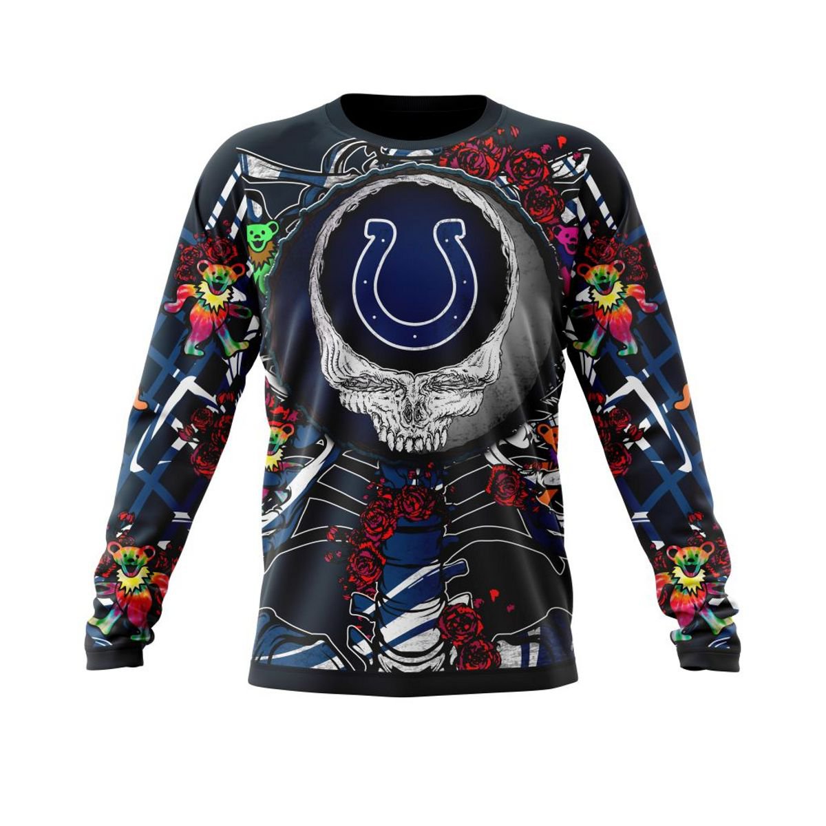 INDIANAPOLIS COLTS 3D HOODIE MIX GRATEFUL DEAD