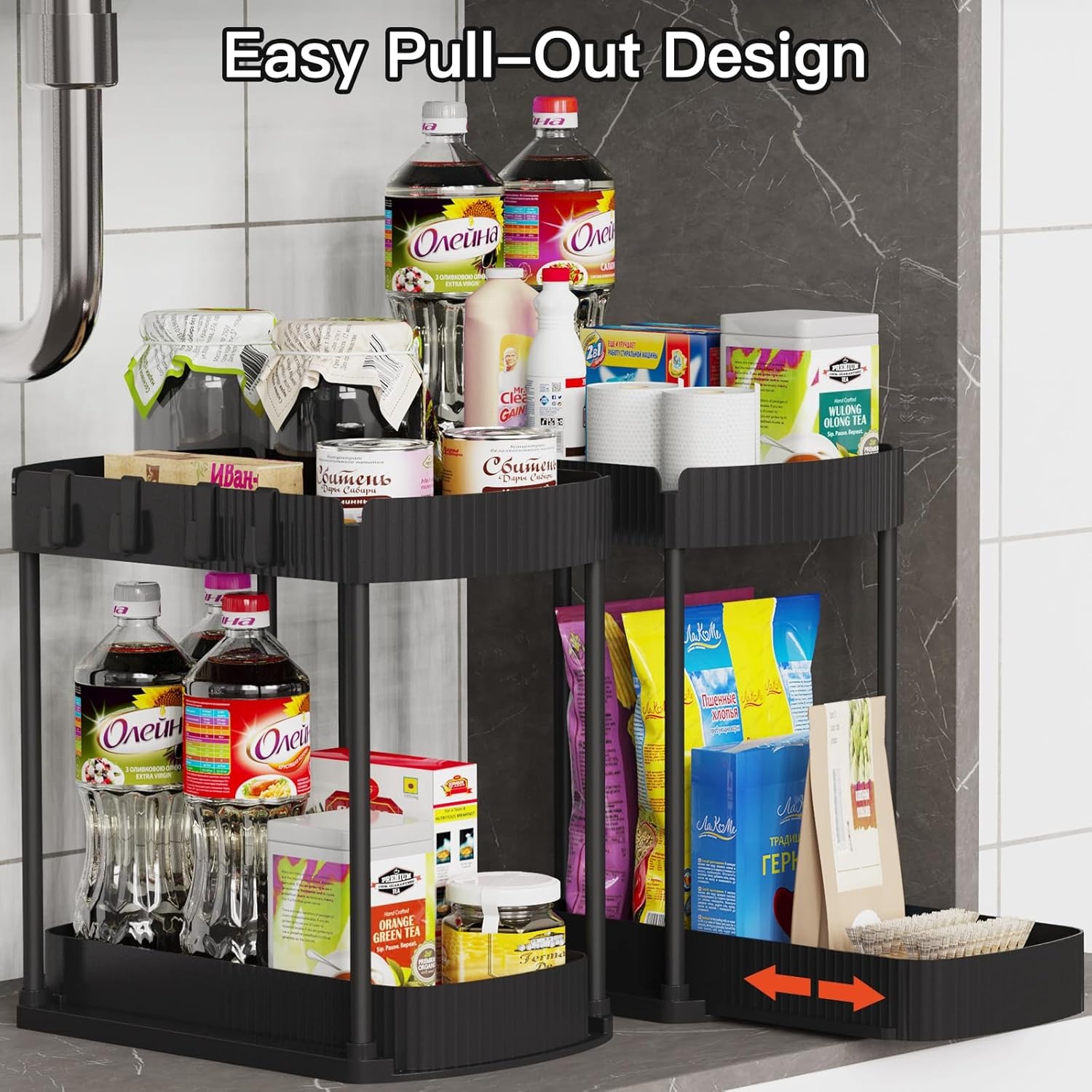 🔥2025 ON SALE🔥New under-sink balcony laundry sink with wave-shaped storage rack - no drilling required