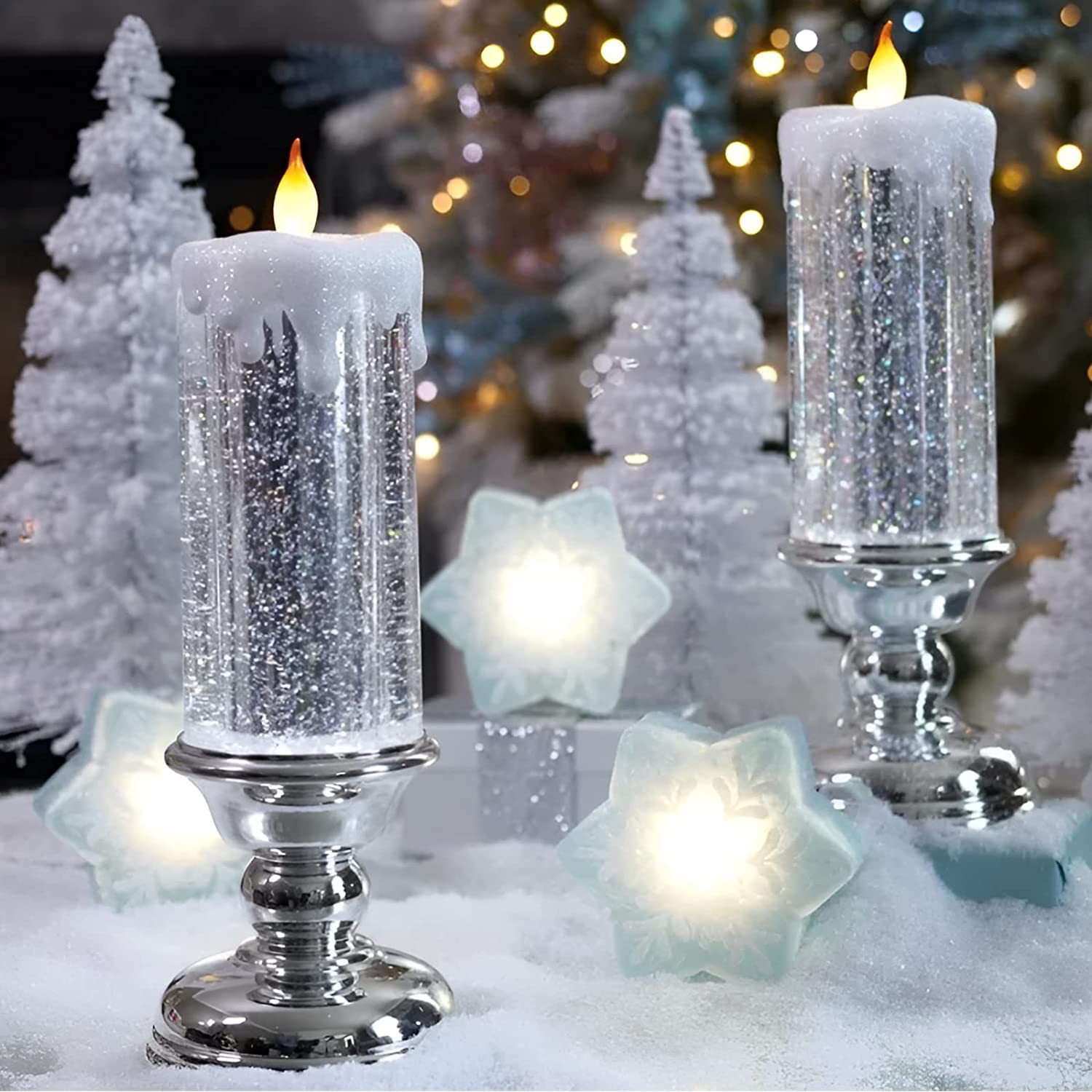 🎄LED CHRISTMAS CANDLES WITH PEDESTAL🎄