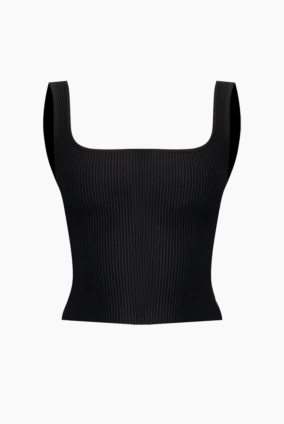 Slim Crop Ribbed Top