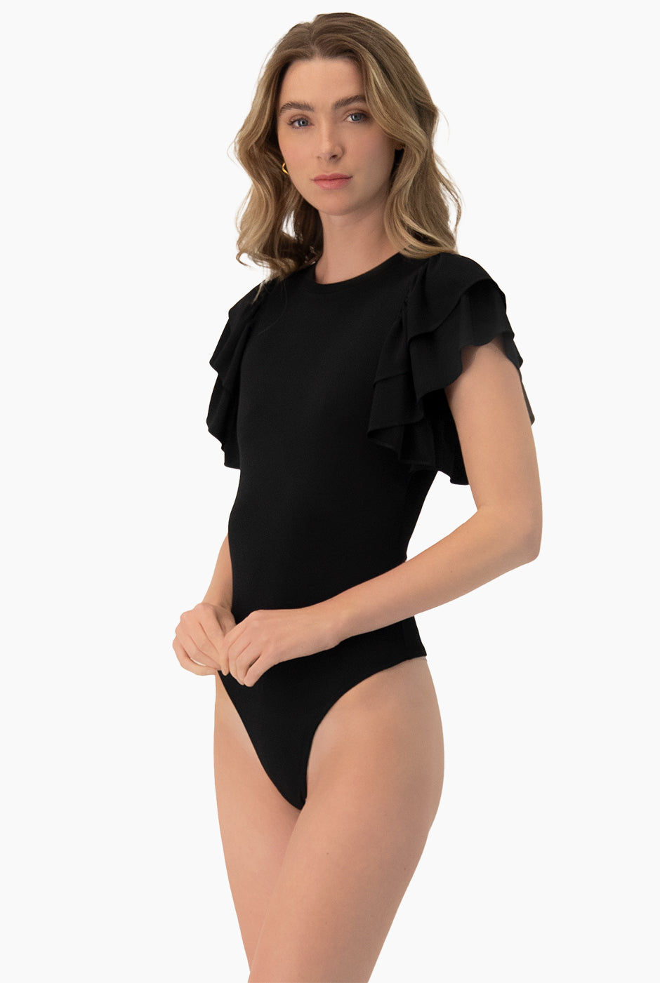 Body de manga con olanes