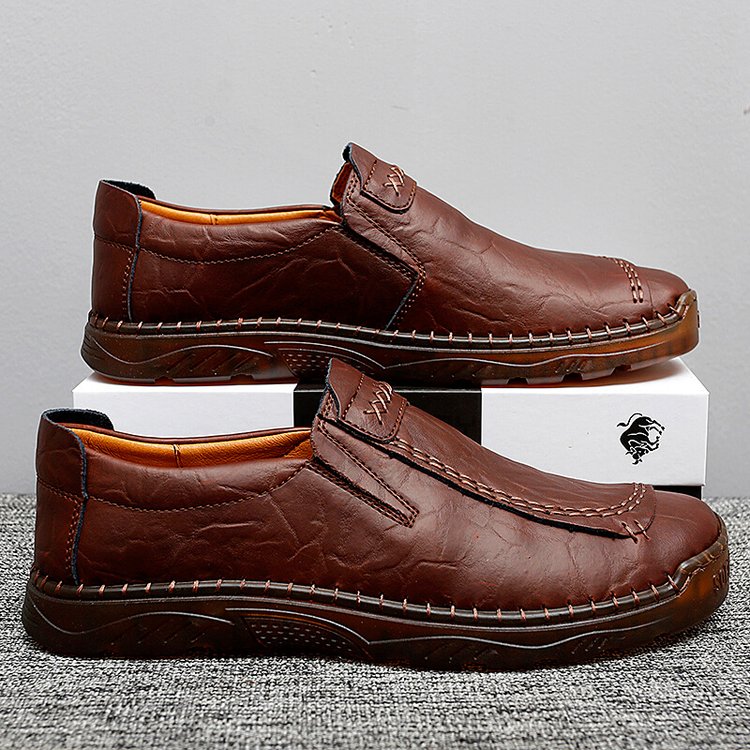 Men's Handmade Slip-on Casual Leather Shoes