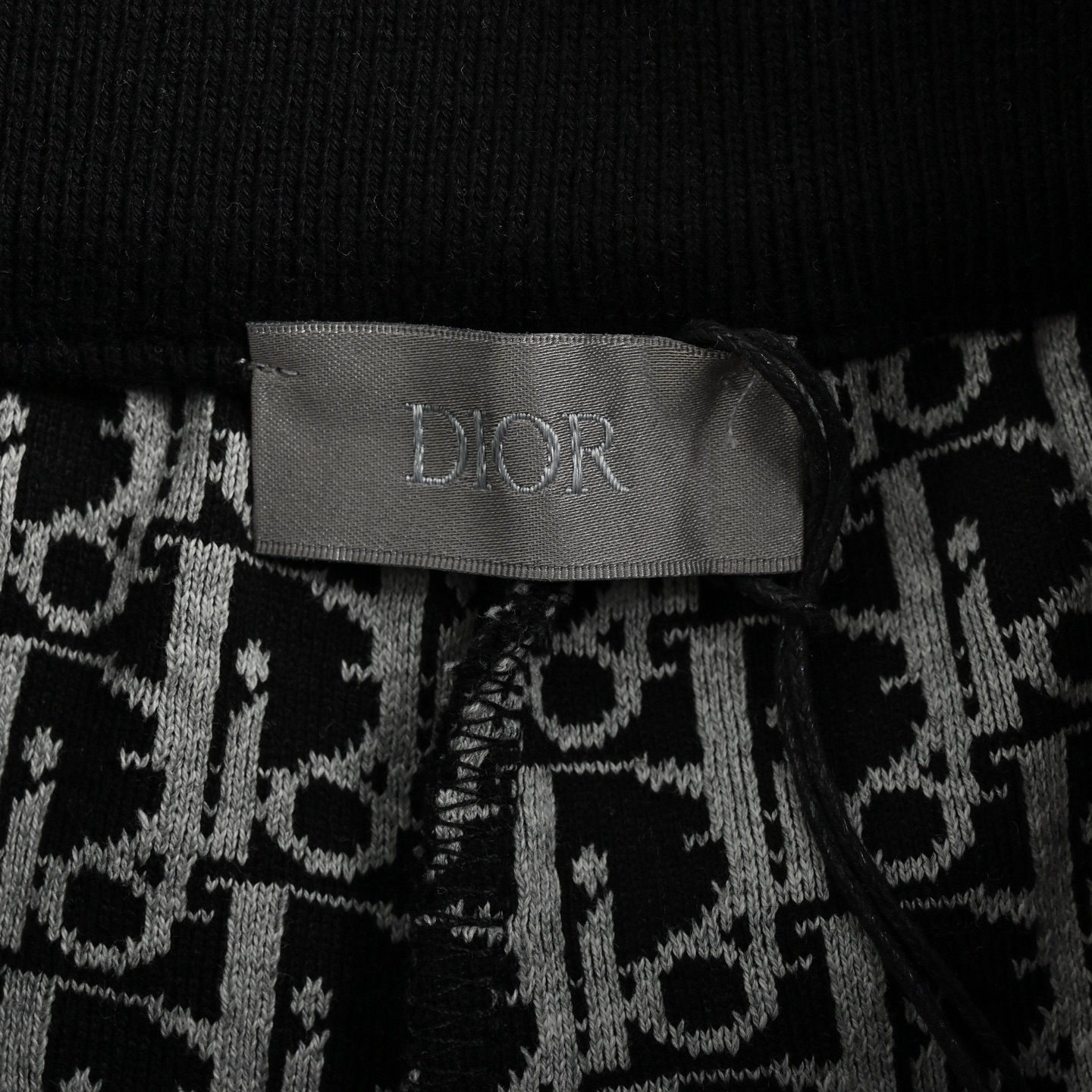 Dior 24Fw monogram embroidered jacquard knit trousers