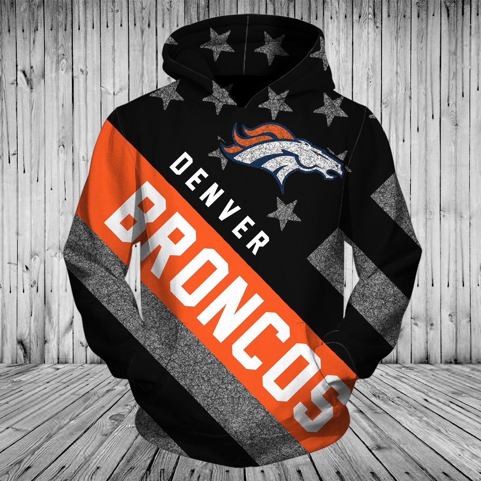 BRONCOS HOODIE 3D 100