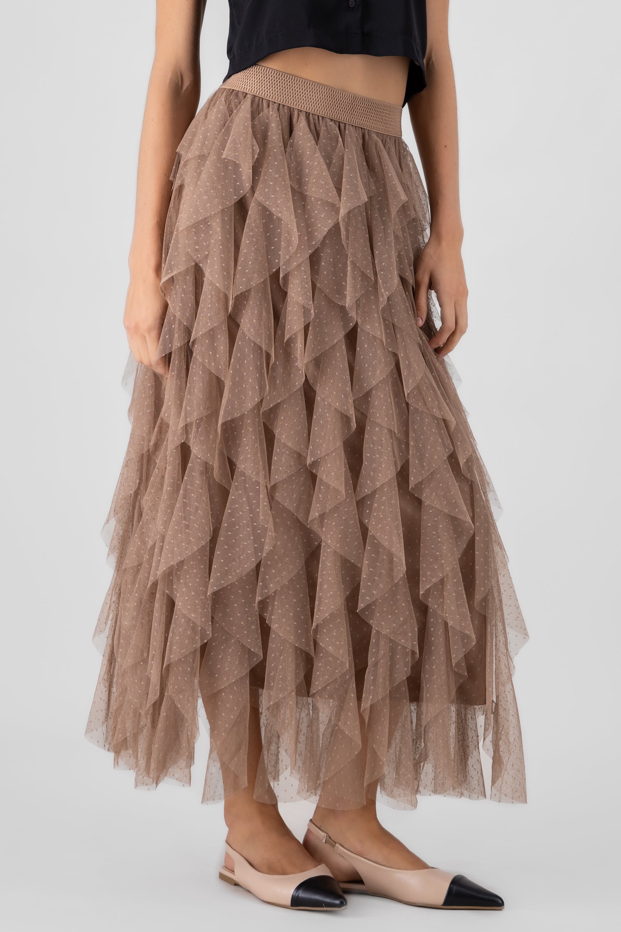Ruffled Maxi Halle Skirt