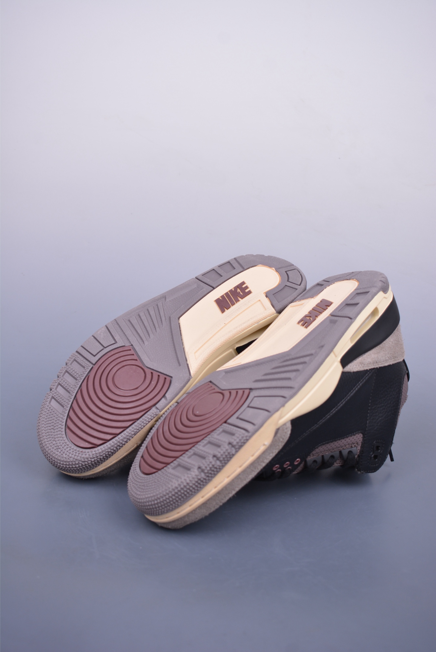 A Ma Maniére x Nike Wmns Air Jordan 3 Retro Basketball Shoes Black, Gray and Purple FZ4811-001