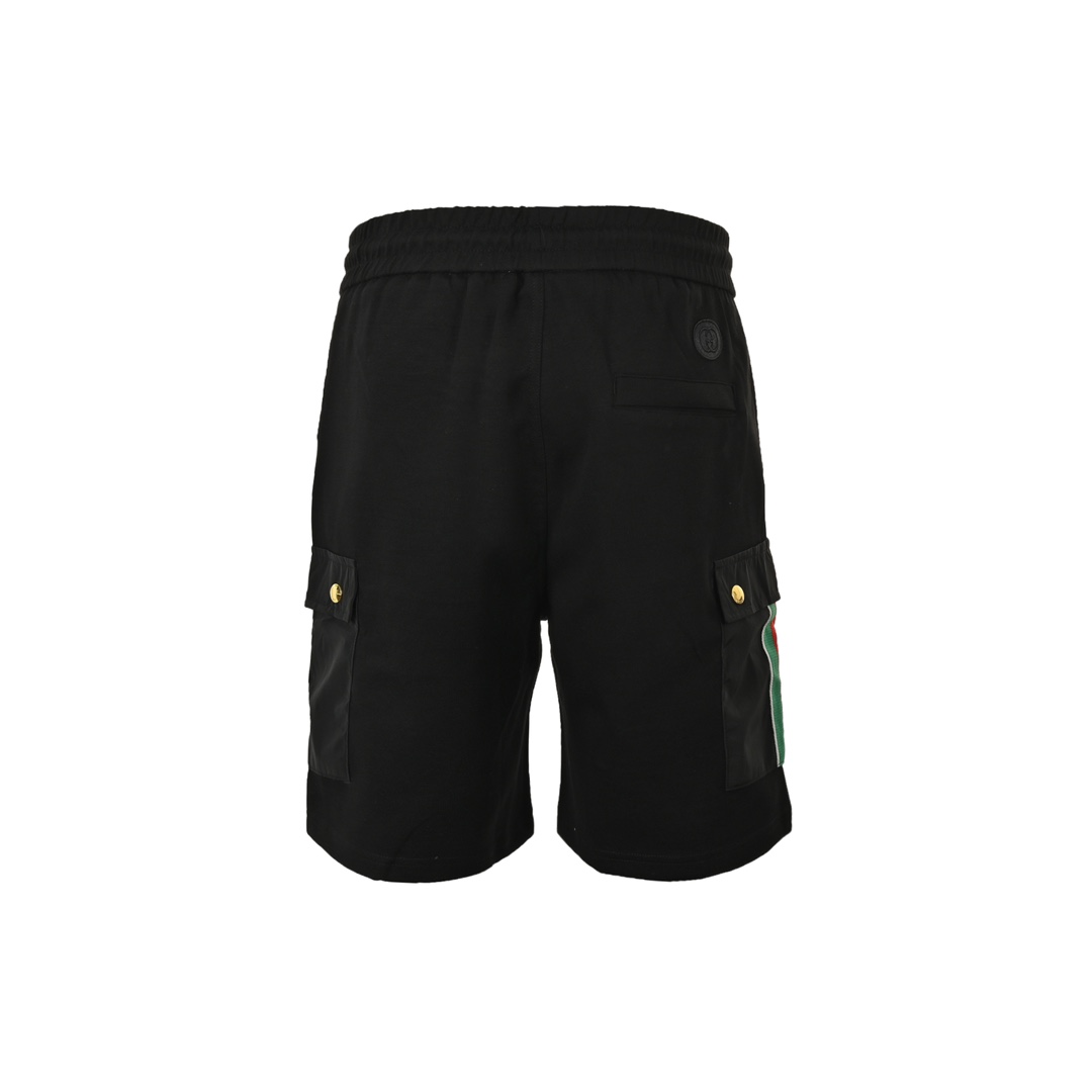 Gucci Red and Green Web Side Pocket Casual Shorts