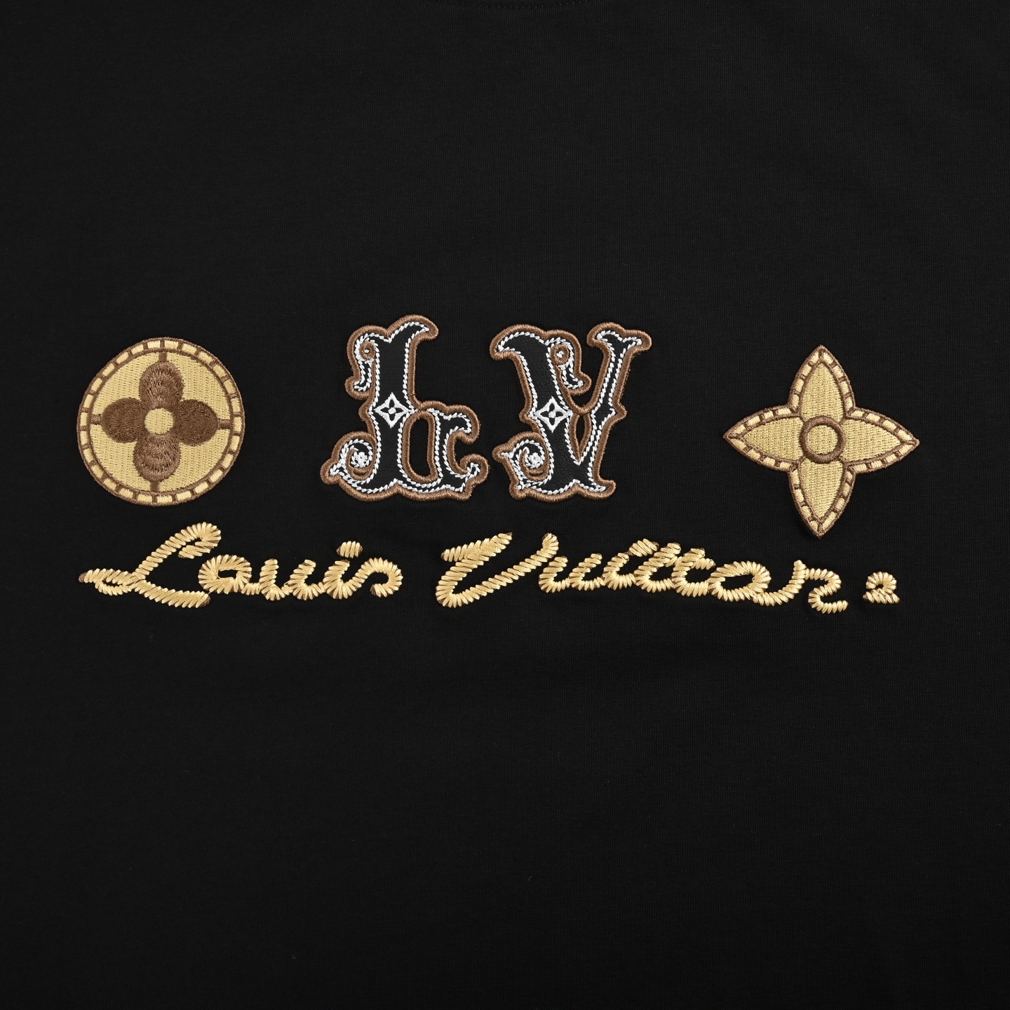 Louis Vuitton 25ss four-leaf clover logo print short sleeve