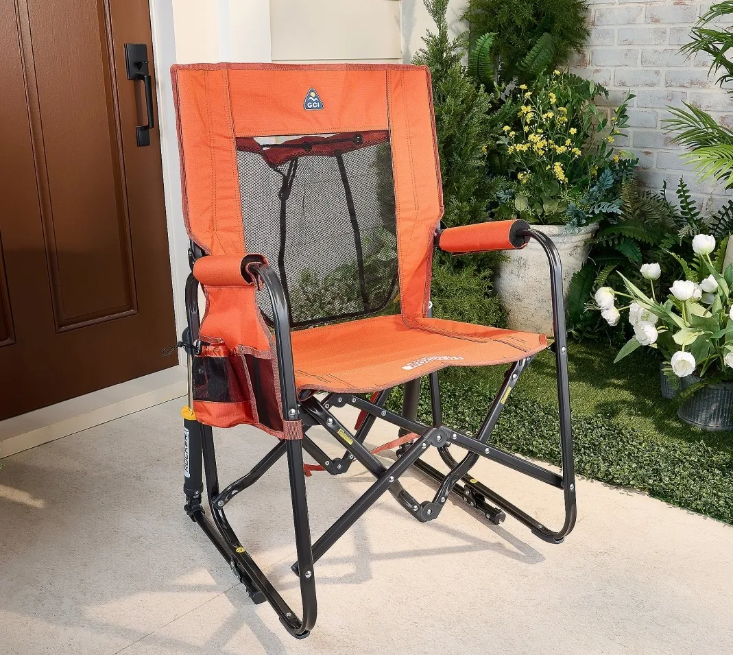 Soon to be sold out💝clearance-Buy 2 get 2 free,Buy 3 get 3 free💥GCI Outdoor Pack Away Portable Rocking Chair✅350-lb Weight Capacity
