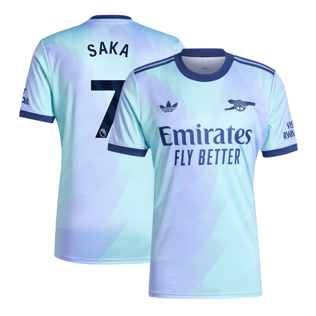 SAKA #7 Arsenal Third Away Football Shirt 2024/25