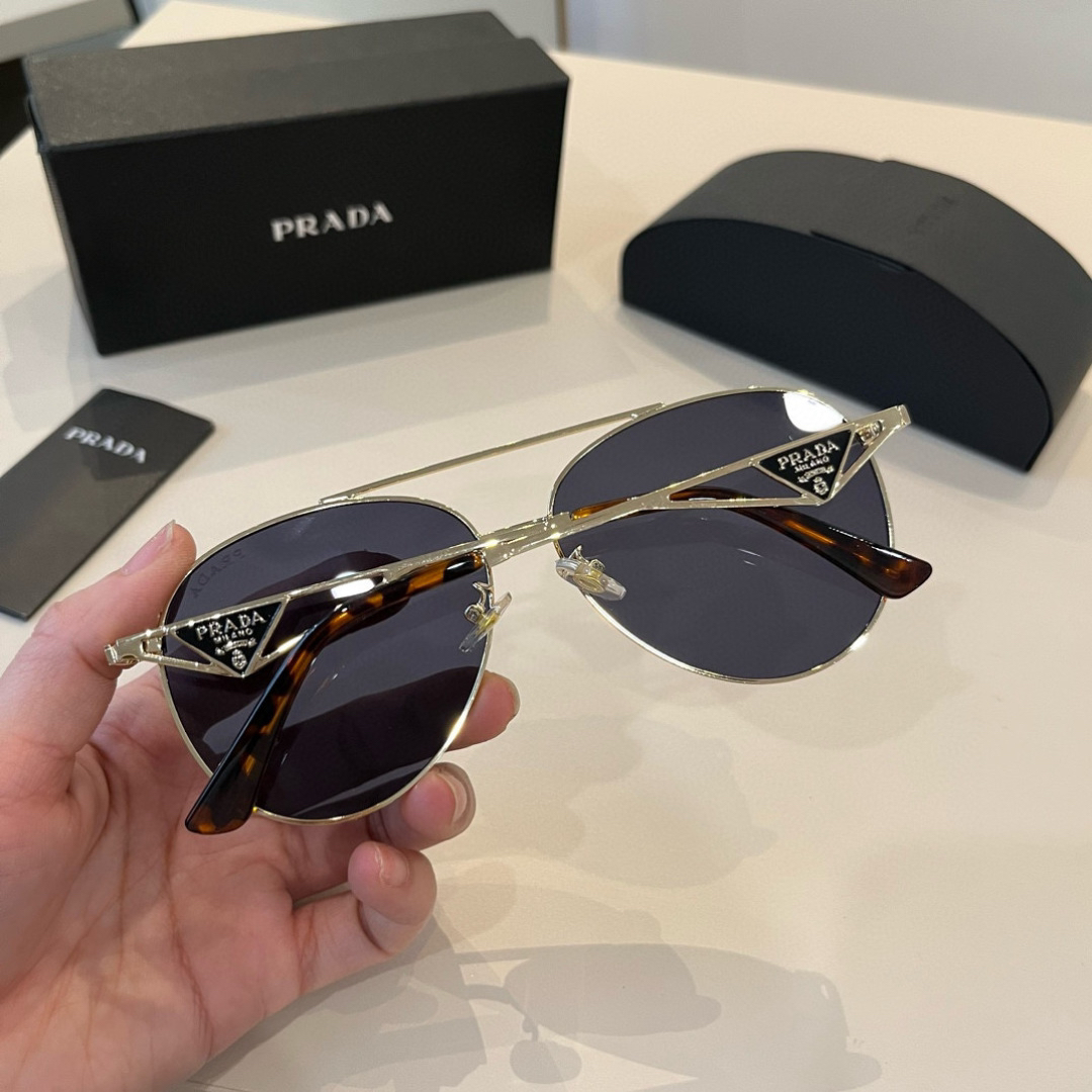 Prada round frame sunglasses