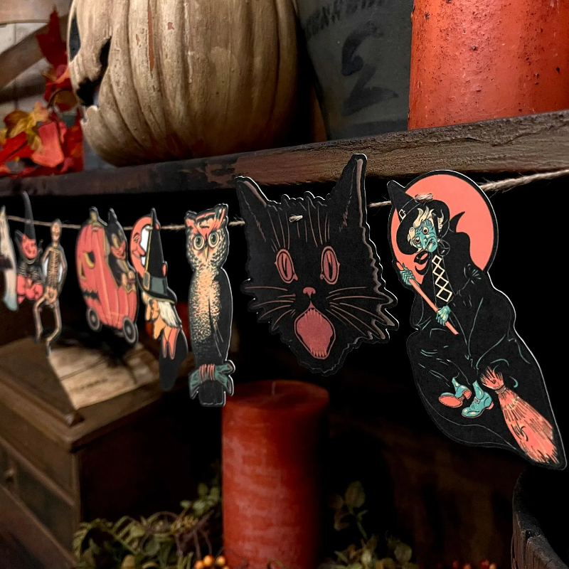 Vintage Retro Halloween Banner