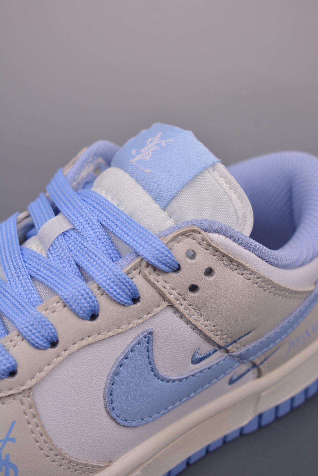 Yves Saint Laurent x Nike SB Dunk Low YSL white gray blue GF2409-168