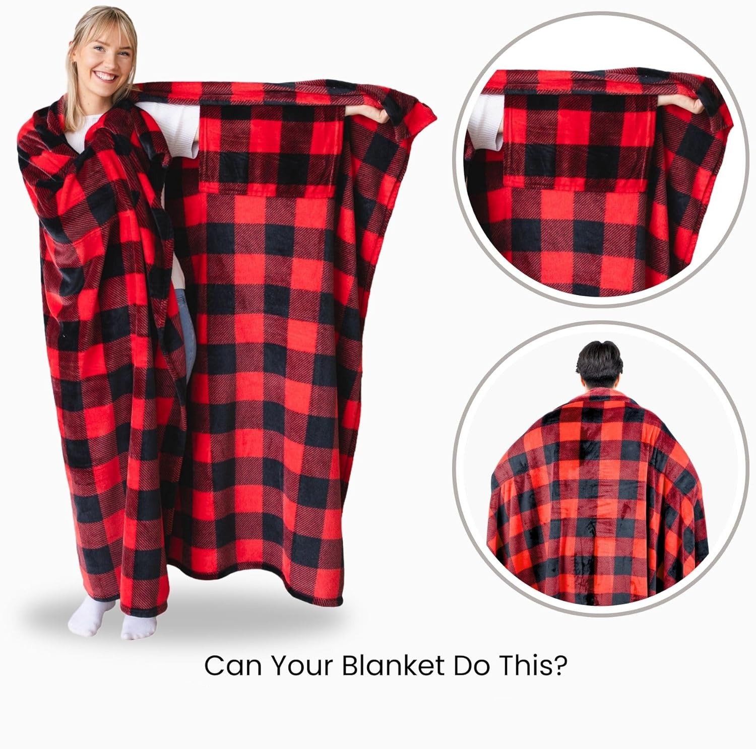 ✨Last Day 50% OFF✨Wearable Blanket with Sleeves, Top Christmas Gifts