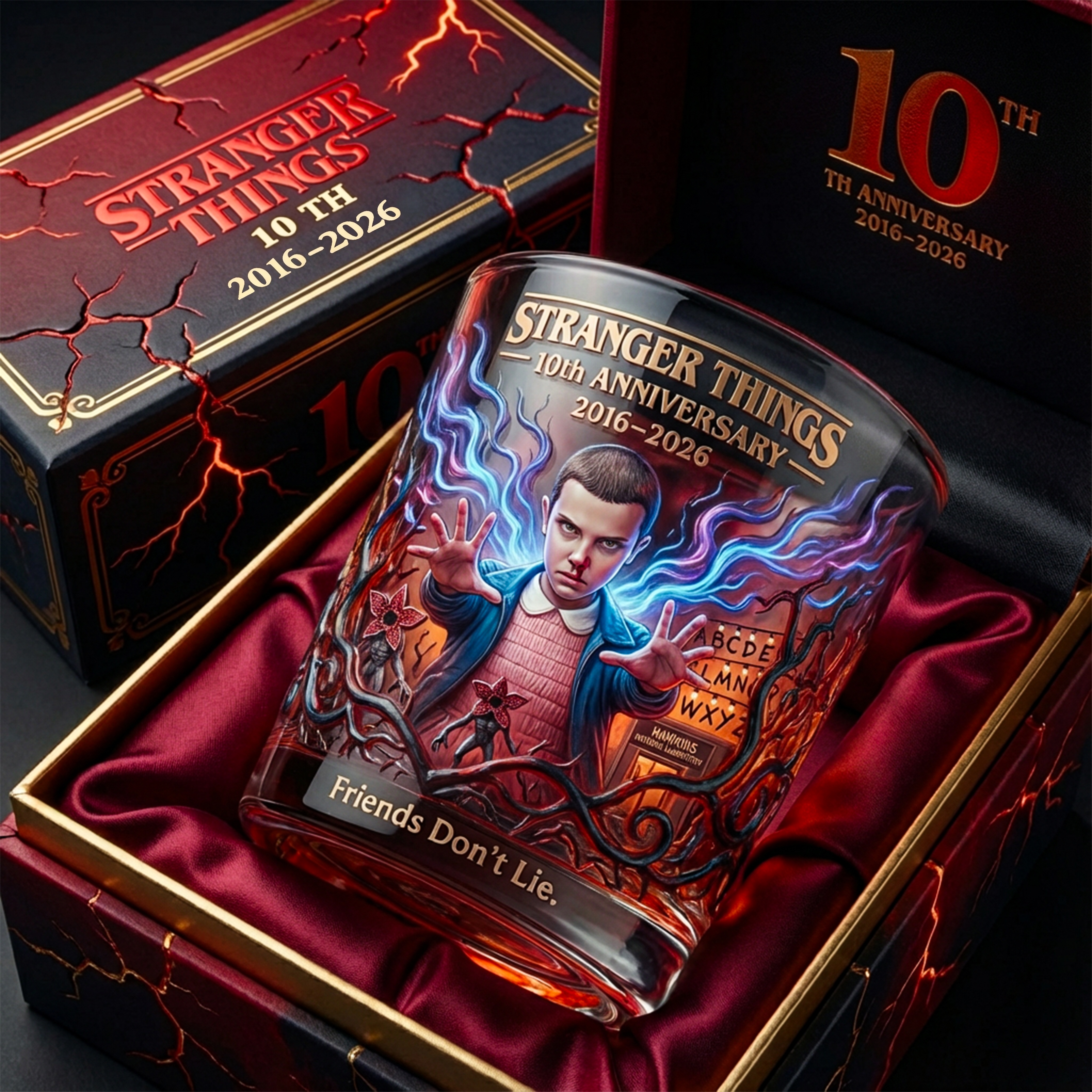 Stranger Things 10th Anniversary Limited Edition Whiskey Glass