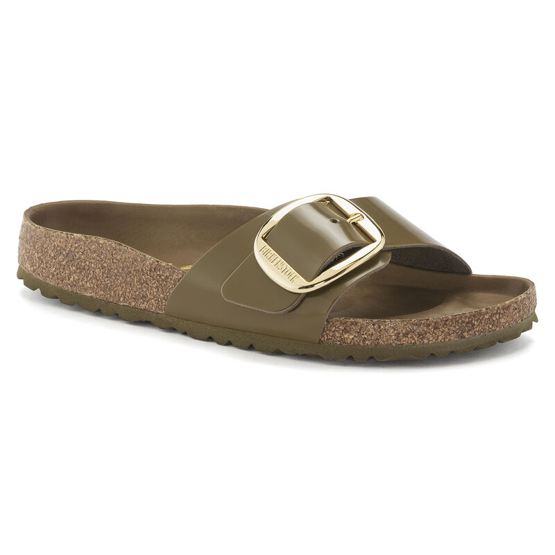 Madrid Big Buckle Natural Leather Patent B-81932