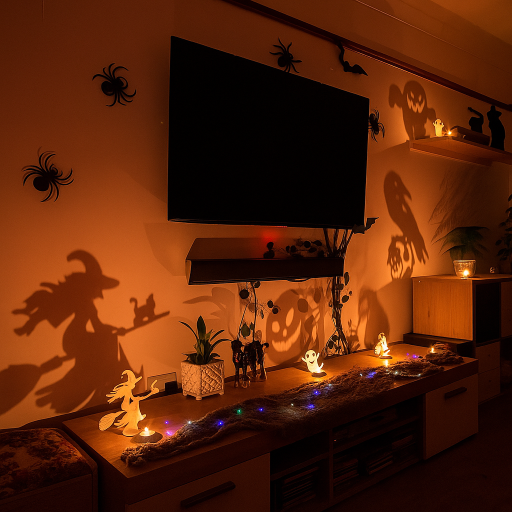 Halloween party decoration candle shadows