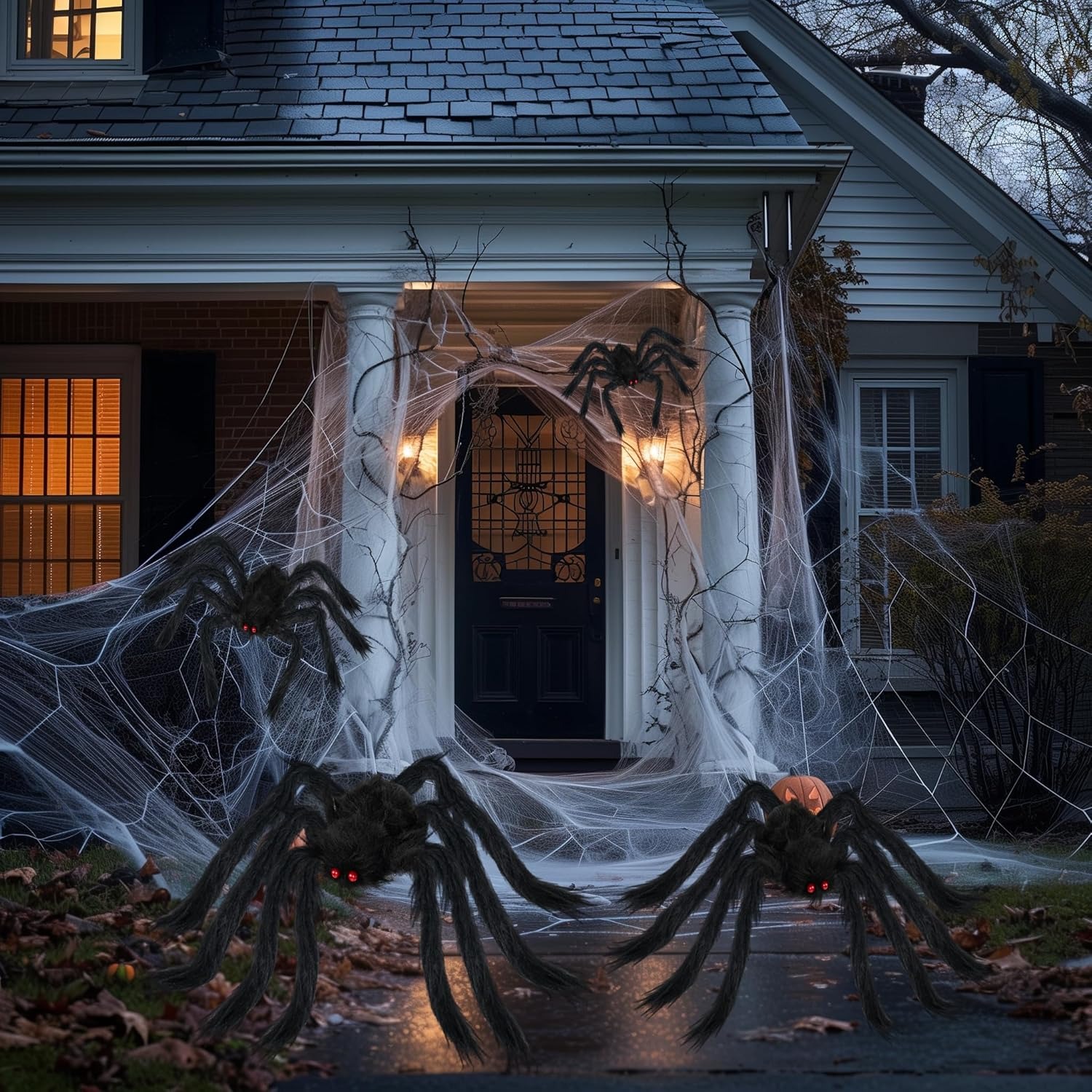 ✨Flash Sale✨Halloween Spider Web Decoration with 3 Spiders